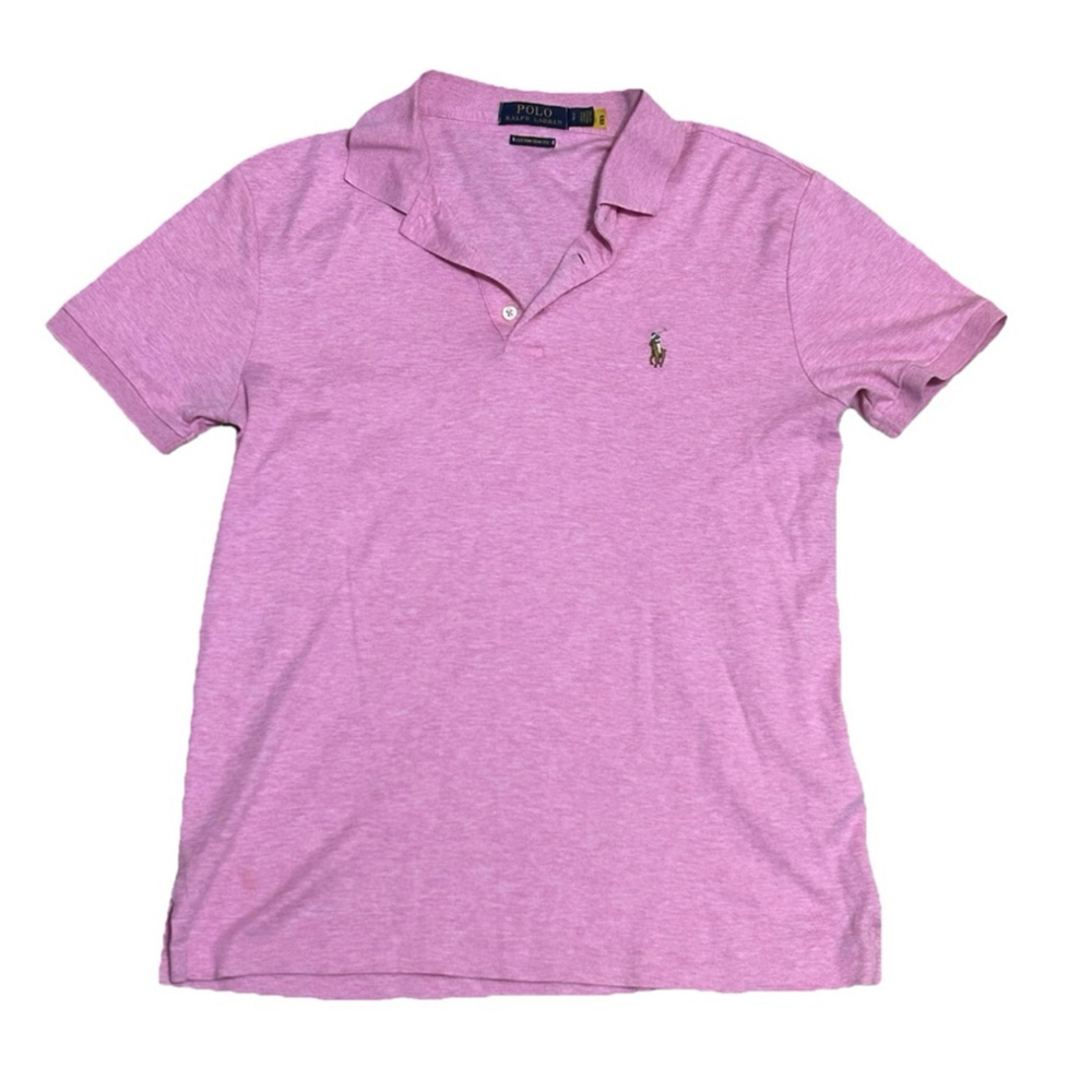 Men's Polo Ralph Lauren Slim Fit Polo Shirt Size S Pink